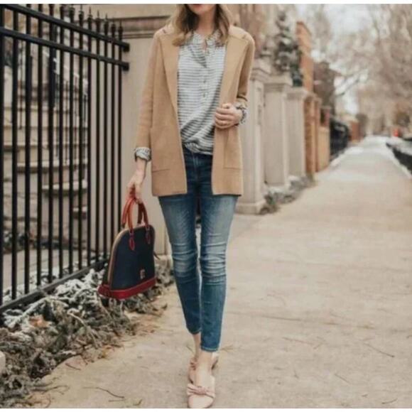 B9 J. Crew Merino Wool Sophie Sweater Blazer XS Minimalist Old Money Layering - Picture 2 of 8